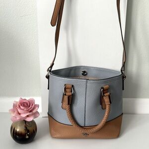 Tig & Co. Two-Tone Leather Bucket Bag